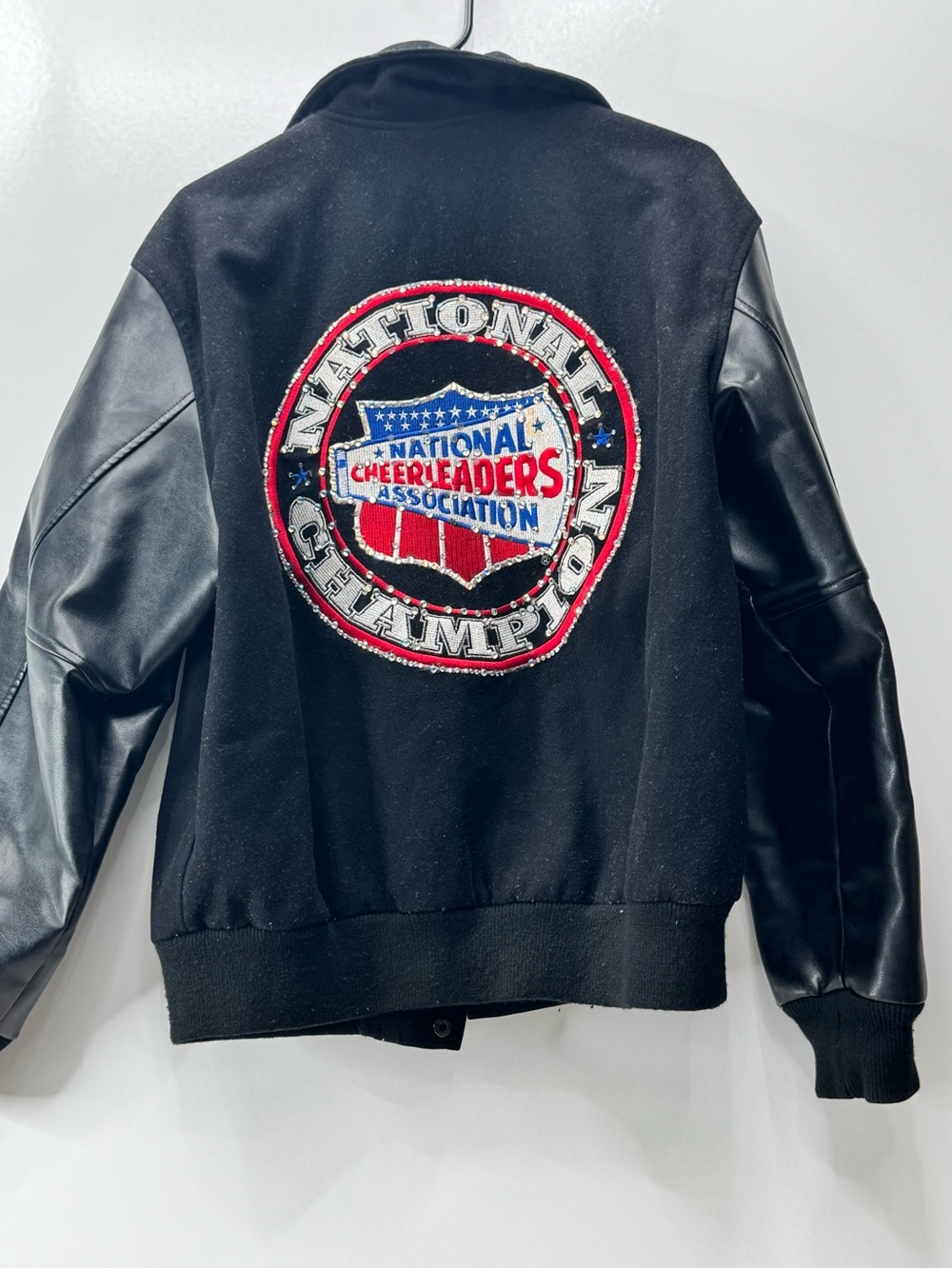 Black  Varsity Jacket with National Cheerleaders Patch